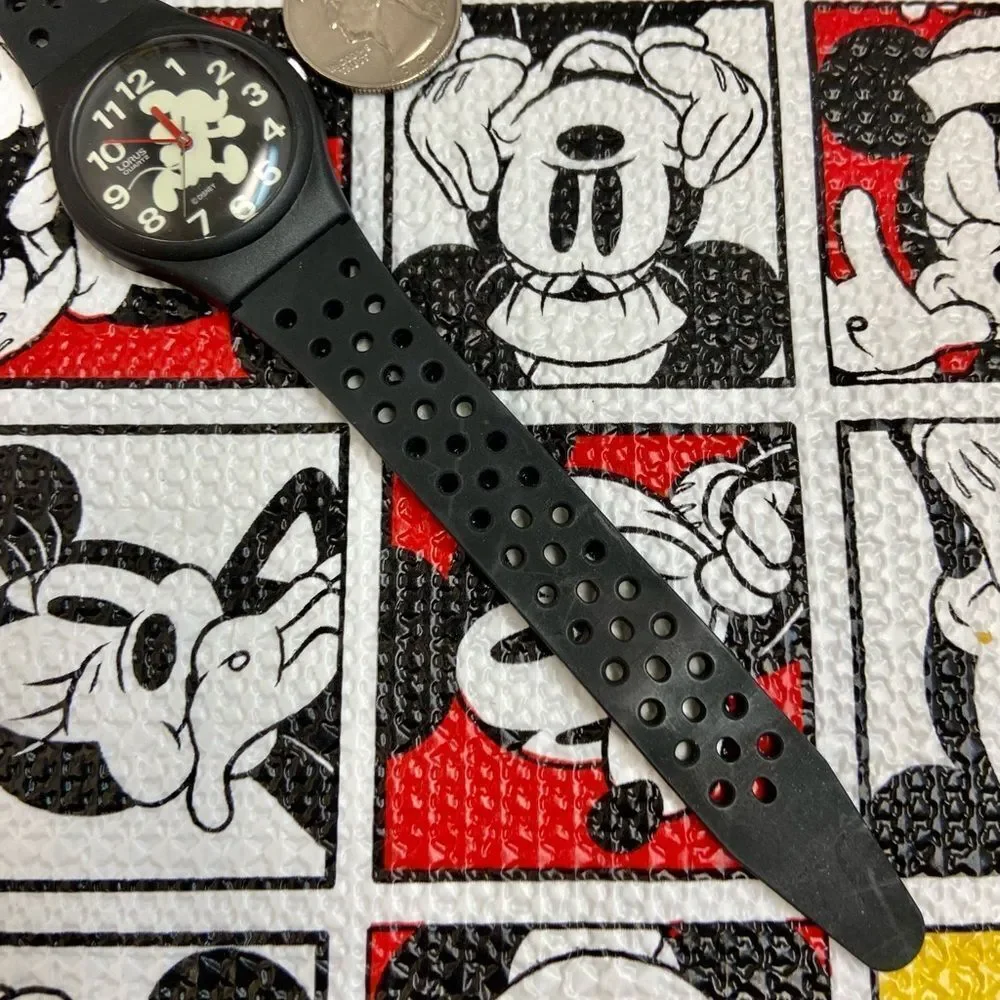 Vintage Disney X Lorus by Seiko Running Mickey Mouse Glow in the Dark Watch